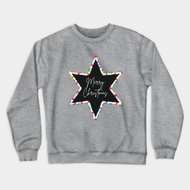 Merry Christmas Star Shining Lights Crewneck Sweatshirt by OneThreeSix